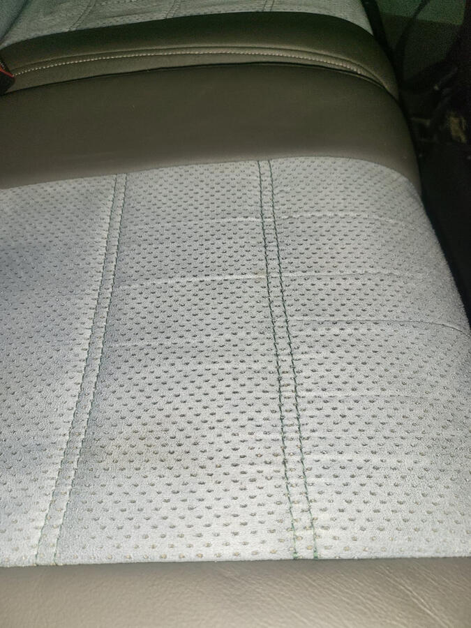 Depois da limpeza de estofos